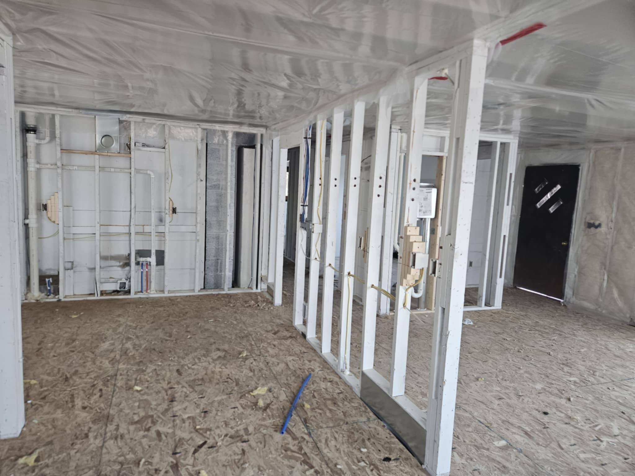before setting up drywall